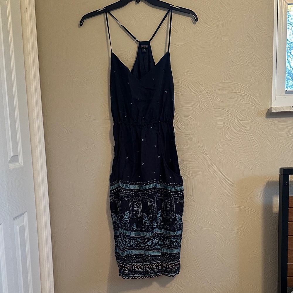 Patagonia Black and Blue Midi Dress
